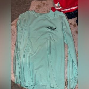 Southern couture, teal long sleeve